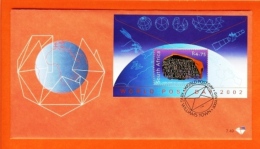 RSA, 2002, Mint F.D.C., MI 7-49, Block 89 World Postal Day - Cartas & Documentos