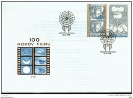 FDC 91 SLOVAQUIE 1996 Mi 252 Block 6 Yv  BF 7 Centenaire Du Cinéma Film JANOSIK (1936) Avec BIELIK - FDC