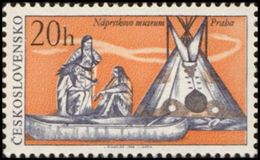 Czechoslovakia / Stamps (1966) 1535: Indians Of North America (Naprsteks Museum); Painter: Lumir Sindelar - American Indians