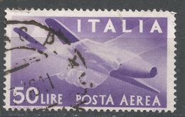 Italy 1947. Scott #C114 (U) Plane And Clasped Hands - Airmail