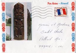 TAHITI - Lettre Illustrée Envoi Par Avion . Cachet " Poste Aux Armées " - Cartas & Documentos