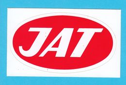 JAT - YUGOSLAV AIRLINES ... Vintage Official Sticker * National Airways * Plane * Avion * No. 4 - Autocollants