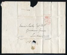 GREAT BRITAIN FREE FRANK TURNED LETTER NEWARK NOTTS LAWLEY M.P 1826 - ...-1840 Vorläufer