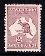 Australia 1929 Kangaroo 2/- Maroon Small Multi Wmk MH - Listed Variety - Neufs