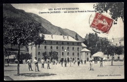 CPA ANCIENNE FRANCE- JAUSIER (04)- MILITARIA- A LA CASERNE- PARTIE DE BOULES LE DIMANCHE- TRES BELLE ANIMATION GROS PLAN - Regionale Spiele