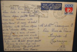 350A Sur Carte Postale De Saint Denis Pour Jurancon 22.12.1967 - Cartas & Documentos