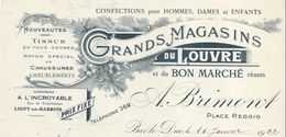 Confections Pour Hommes-Dames-Enfants /Grands Magasins Louvre Et Bon Marché Réunis/A Brimont/BAR Le DUC/1922    FACT226 - Textile & Clothing