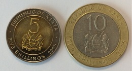 Kenya 5 Shillings 2005 - 10 Shillings 2005 - Kenia