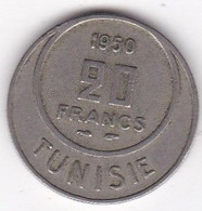 Tunisie Protectorat Français . 20 Francs 1950 - AH 1370. Copper Nickel - Tunisia