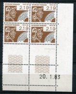 4450 - FRANCE Préoblitérés N°180 ** 2.19F Brun  Automne    Du   20.1.83    SUPERBE - Precancels