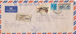 India Registered Air Mail Cover Sent To USA Townhall Bombay 6-6-1977 - Poste Aérienne