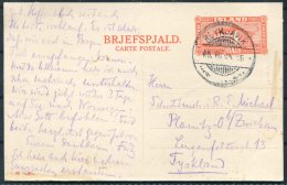 1934 Iceland 20 Aur National Museum Brjefspjald Stationery Postcard. Reykjavik - Germany - Covers & Documents