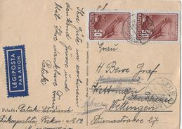 1949 BUDAPEST → Airmail Postcard To Bern/Switzerland - Storia Postale