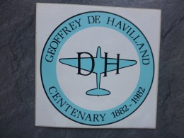 AVIATION Autocollant Geoffrey De Havilland 1882-1982 Centenary ; Ref  714 VP 35 - Stickers
