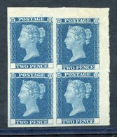 1841 Small Trial Twopence, Upper Right Corner Marginal BLOCK OF FOUR, Spec.DP43, RPS Cert. 2005. - Other & Unclassified