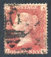 1864-79 1d Rose-red Pl.225, U Example With Horizontal Crease, SG.43. - Other & Unclassified