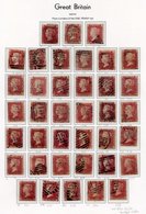 1864-79 1d Rose-red Plate Numbers - Complete Set From 71 To 223 (excl. 77), Good To FU, SG.43/4. (151) - Other & Unclassified