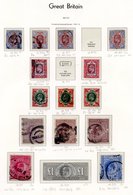 1911-13 Somerset House M & U Range On Two Album Leaves, M Comprises 1½d, 2d (2), 6d Royal Purple UM, 7d (2), 10d, Good T - Other & Unclassified