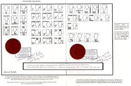 ANDREW RESTALL EARLY SKETCHES - A True Scale Official Copy Of The Original, Notarised As Such By A Notary Public - The S - Other & Unclassified