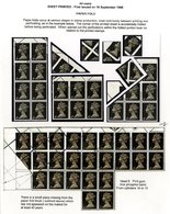 1968 4d Deep Olive-brown (1 Centre Band) - A Spectacular PAPER FOLD Reconstruction Showing Multiples & Single Variations - Other & Unclassified