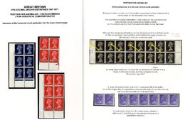 1967-71 PERFORATION ANOMALIES 4d, 5d & 1s Values Inc Strips, Blocks/Cylinder Blocks Showing Blind Perfs, Perforation Enc - Other & Unclassified