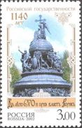 Russia 2002 Russian State 1140th Anni Millenium Monuments History Sculpture ART Architecture Stamp MNH Michel 1017 - Colecciones