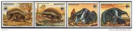 PARAGUAY, WWF, Tamanoirs . Yvert N° 2365/68 ** Neuf Sans Charniere. MNH. - Neufs