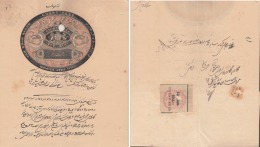 India  QV  2A & 4A  Court Fee  On  8A  Court Expences  Stamp Paper  #  00871   D   Inde Indien - 1858-79 Kolonie Van De Kroon