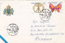 64875- COAT OF ARMS, SPECIAL COVER, EUROPA, BUTTERFLY STAMPS, 2006, SAN MARINO - Cartas & Documentos