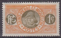 St. Pierre & Miquelon, 1909/1930 - 1c Fisherman - Nr.79 MLH* - Unused Stamps