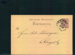 Auflösung: Stempelsammlung Deutsches Reich - VIERSEN ;Hufeisenstempel, Ganzsache, 1883 - Machines à Affranchir (EMA)