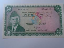 DEL001.7 Pakistan 10 Rupees Banknote (1972-75) Pick 21 XF - Pakistan