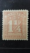 RARE 1 1/4 SHILLING HAMBURG GERMAN STATE ORIGINAL GUM 1864 NO WMK CLEAR CV-100E STAMP TIMBRE - Hambourg