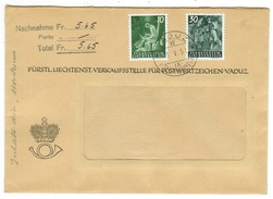 Liechtenstein // 1951 // Lettre Remboursement Du Service Philatélique 1er Jour - Brieven En Documenten