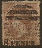 SOUTH AUSTRALIA 1876 8d On 9d SG 121 U #ABG174 - Usati