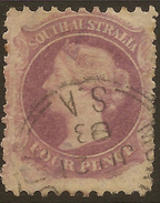 SOUTH AUSTRALIA 1876 4d Purple SG 138 U #ABG177 - Used Stamps