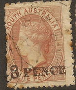 SOUTH AUSTRALIA 1876 8d On 9d SG 119 U #ABG261 - Gebraucht