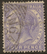 SOUTH AUSTRALIA 1876 4d QV P15 SG 189a U #ABG345 - Gebraucht