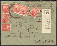 ARGENTINA Registered Cover Sent From Rosario To San Juan On 9/OC/1905, Franked - Andere & Zonder Classificatie