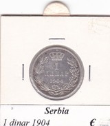 SERBIA  1 DINAR   ANNO 1904  COME DA FOTO - Serbie