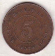 Ile Maurice , 5 Cents 1924 , George V - Mauritius