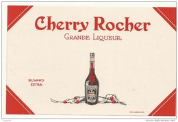 BUVARD NEUF SUPERBE  THEME  LIQUEUR  CHERRY ROCHER - Liqueur & Bière