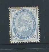 Tonga 1886 6d King George I Perf 12.5 Mint , Heavy Hinged And Some Tone - Tonga (...-1970)