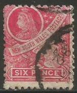 New South Wales - 1888 Centennial Issue  6d Rose Used With Inverted Watermark  SG 256  Sc 80 - Usados