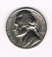 ) U.S.A.  5 CENTS  JEFFERSON  1970 D - 1938-…: Jefferson