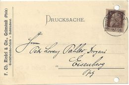 Bavaria 1912 Drucksache (F.Ch.Riedel & Cie.) (o) Grunstadt-Eisenberg 24.FEB.12 - Autres & Non Classés