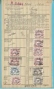 Dokument Met Zegels LIJFRENTEZEGEL / Timbres De Retraite Met Privestempel MORTAGNE / ROUSSELARE 1939-40 - Documents