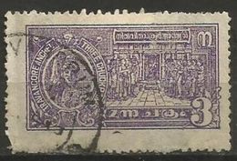 Travancore  - 1937 Kanyakumari 3ch Used    SG 63 - Travancore