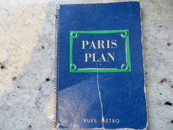 Petit Livre Fascicule à Spirale Paris PLAN ( Métro Rue Cartes Arrondissement ) Publicité Citroën  Editions Epic - Mapas/Atlas