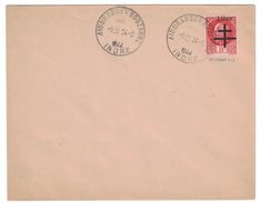 1944 LIBERATION LETTRE CAD HOROPLAN AIGURANDE Sur BOUZANNE INDRE TIMBRE PETAIN SURCHARGÉ CROIX DE LORRAINE LIBRE N° 521 - Befreiung